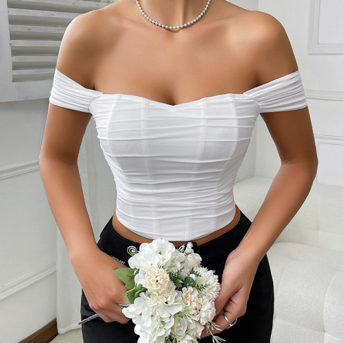 New Sexy Women Solid Backless Camisole Strap Shoulder Crop Top