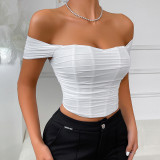 New Sexy Women Solid Backless Camisole Strap Shoulder Crop Top
