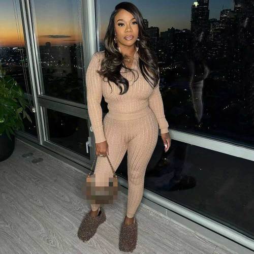 2024 Winter Zipper Knitted Casual Set