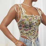Summer Bandage Sleeveless Corset Vest Top
