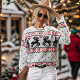 Christmas Sweaters Funny Xmas Tree Reindeer Pullover Long Sleeve Knit Sweater