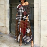 1 Piece Custom Casual Digital Printing Irregular Maxi Dress