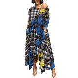1 Piece Custom Casual Digital Printing Irregular Maxi Dress