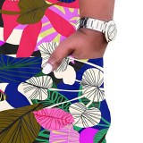 1 Piece Custom Casual Digital Printing V Neck Plus Size Long Dress