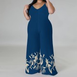 1 Piece Custom Casual Digital Printing Straps Plus Size 1 Piece Jumpsuits