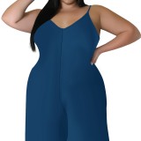 1 Piece Custom Casual Digital Printing Straps Plus Size 1 Piece Jumpsuits