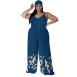 1 Piece Custom Casual Digital Printing Straps Plus Size 1 Piece Jumpsuits