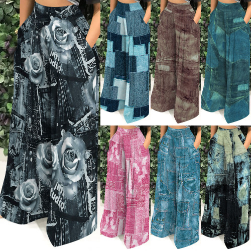 1 Piece Custom Casual Digital Printing Long Pants