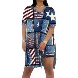 1 Piece Custom Casual Digital Printing Slit Two Piece Short Set