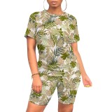 1 Piece Custom Casual Digital Printing Two Piece Short Set