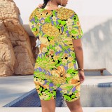 1 Piece Custom Casual Digital Printing Two Piece Short Set
