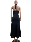 V Neck Split Long Gown Club Party Elegant Summer Backless Maxi Dresses