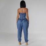 Tube Strapless Denim Jumpsuit