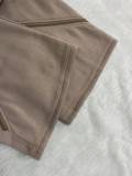 Spliced ​​Multi-zipper Elastic Drawstring Loose Straight Flared Pants