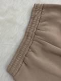 Spliced ​​Multi-zipper Elastic Drawstring Loose Straight Flared Pants