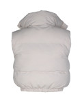 Solid Color Stand Collar Sleeveless Zipper Puff Vest Jacket