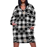 1 Piece Custom Casual Digital Printing V Neck Plus Size Midi Dresses