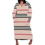 1 Piece Custom Casual Digital Printing V Neck Plus Size Midi Dresses