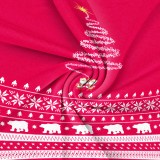 1 Piece Custom Casual Digital Printing Plus Size Christmas Maxi Dress