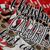 1 Piece Custom Casual Print V Neck Short Sleeve Plus Size Christmas Midi Dress