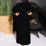 1 Piece Custom Casual Print Long Sleeve Maxi Dress