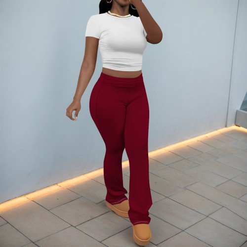 1 Piece Custom Casual Print Short Sleeve Pant Set