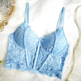 Sexy See-through Hollow Bra Lace Bustier Crop Cami Top