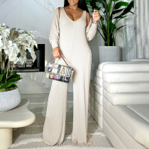 Fashion Women's Suits Straps Sleeveless Jumpsuit with Shawl