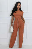 Solid Color Short Sleeve Layback Pantset