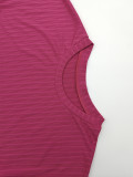 Solid Color Short Sleeve Layback Pantset