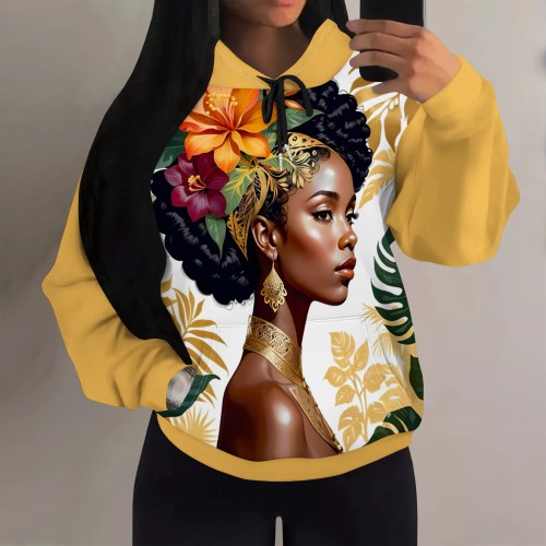 1 Piece Custom Casual Print Long Sleeve Hoodie Sweatshirts