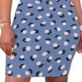 Casual Digital Printing Cold Shoulder O Neck Club Dresses