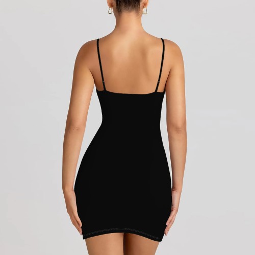 Casual Digital Printing Straps Bodycon Mini Dress