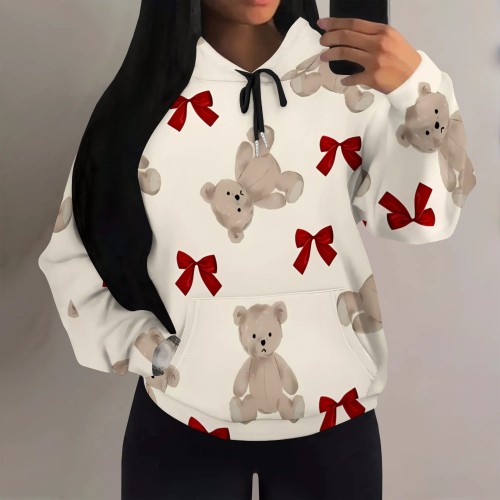 1 Piece Custom Casual Print Long Sleeve Hoodie Sweatshirts