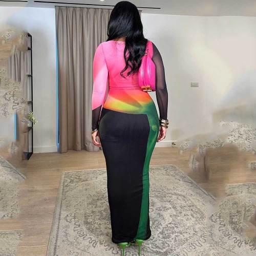 Spring/Autumn Double-layer Mesh Elegant Long Dresses