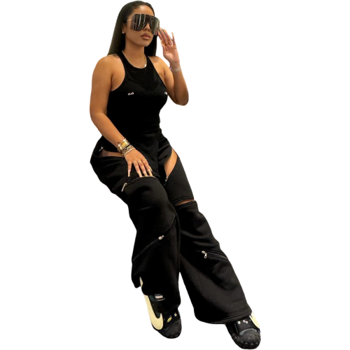 Women Straight Wide Leg Sweatpants Y2k Drawstring Flare Pants
