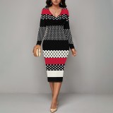 1 Piece Custom Casual Print V Neck Midi Dresses