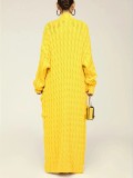 Long Cardigan Sweaters Women Knit Shawl Collar Knitwear Coat