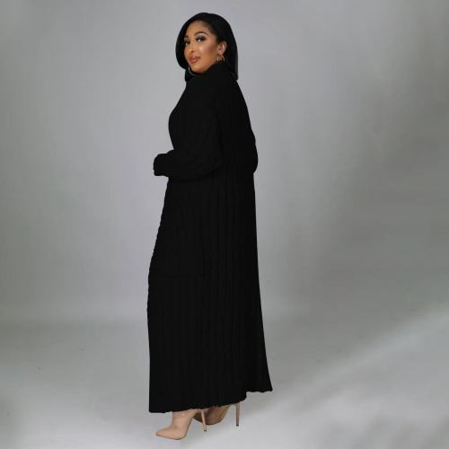 Long Cardigan Sweaters Women Knit Shawl Collar Knitwear Coat