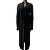 Long Cardigan Sweaters Women Knit Shawl Collar Knitwear Coat