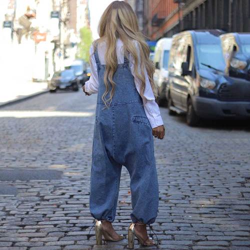 Denim Harem Overalls Brooklyn Jumpsuit