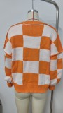 Women's Checkered Color Block Oversized Sweater