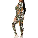 1 Piece Custom Casual Print Long Sleeve Pant Set