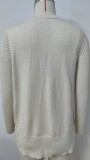 Women's Oversized Buttoned Round Neck Knit Tunic Sleeveless Sweater Vest