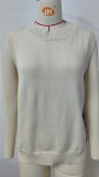 Women's Oversized Buttoned Round Neck Knit Tunic Sleeveless Sweater Vest