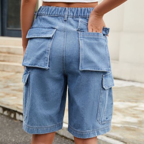 Cargo Denim Shorts