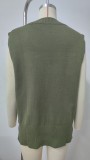 Women's Oversized V Neck Knit Sweater Vest Tunic Sleeveless Pullover Top
