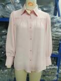 Women Long Sleeve Chiffon Shirt Loose Button Office Lapel Blouse