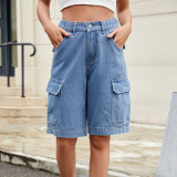 Cargo Denim Shorts