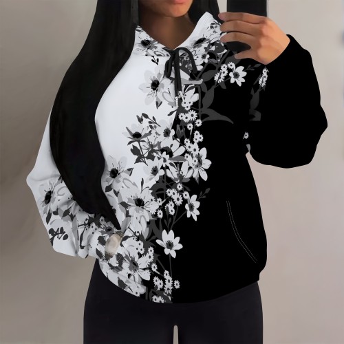 1 Piece Custom Casual Print Long Sleeve Hoodie Sweatshirts